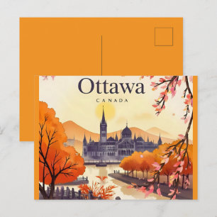 Ottawa Canada Parlementsgebouw, Stadsprofiel Briefkaart