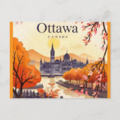 Ottawa Canada Parlementsgebouw, Stadsprofiel Briefkaart (Voorkant)