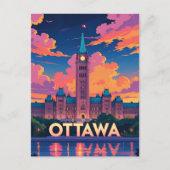 Ottawa Canada Parlementsgebouw, Stadsprofiel Briefkaart (Voorkant)