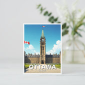Ottawa Canada Reizen Briefkaart (Staand voorkant)