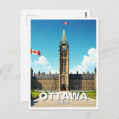 Ottawa Canada Reizen Briefkaart (Voorkant / Achterkant)