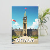 Ottawa Canada Reizen Feestdagenkaart (Staand voorkant)