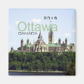 Ottawa Canada Reizen Koelkast Magnet Verander Jaar (Voorkant)