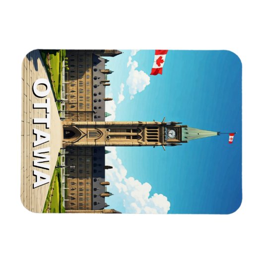 Ottawa Canada Reizen Magneet (Horizontaal)