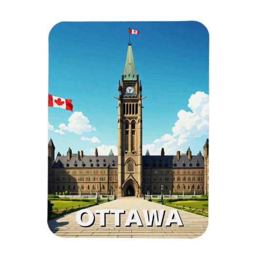 Ottawa Canada Reizen Magneet (Verticaal)