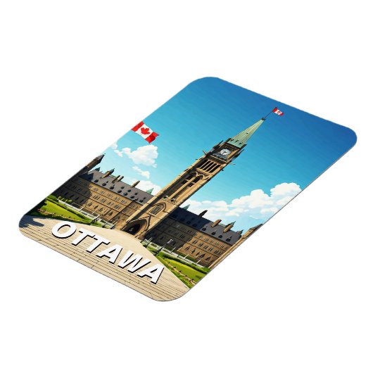 Ottawa Canada Reizen Magneet (Linkerzijde)