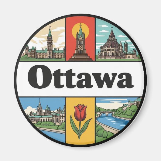 Ottawa Canada Reizen Magneet (Voorkant)