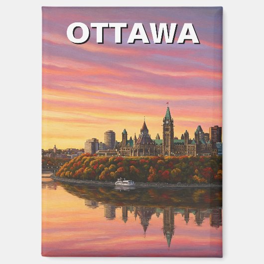 Ottawa Canada Reizen Magneet (Voorkant)