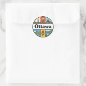 Ottawa Canada Reizen Ronde Sticker (Tas)