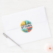 Ottawa Canada Reizen Ronde Sticker (Envelop)
