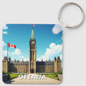 Ottawa Canada Reizen Sleutelhanger (Achterkant)