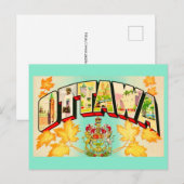 Ottawa Canada Retro Ansichtkaart Briefkaart (Voorkant / Achterkant)