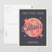 Ottawa Canada retro  groeten Briefkaart (Voorkant / Achterkant)