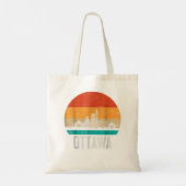 Ottawa Canada Retro  Sunset Skyline Ottawa Tote Bag (Achterkant)