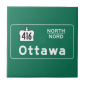 Ottawa, Canada Road Sign Tegeltje (Voorkant)