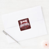Ottawa Canada rode grunge schild vierkante sticker (Envelop)