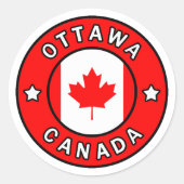 Ottawa Canada Ronde Sticker (Voorkant)