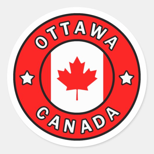 Ottawa Canada Ronde Sticker (Voorkant)