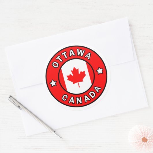 Ottawa Canada Ronde Sticker (Envelop)