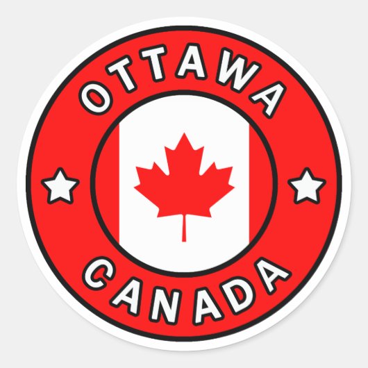 Ottawa Canada Ronde Sticker (Voorkant)