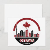 Ottawa Canada Silhouet Briefkaart (Voorkant / Achterkant)