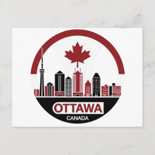 Ottawa Canada Silhouet Briefkaart