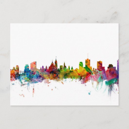 Ottawa Canada Skyline Briefkaart (Voorkant)