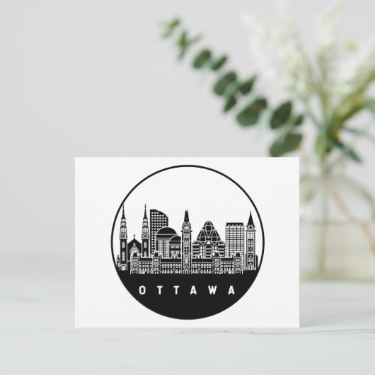 Ottawa Canada Skyline Briefkaart (Staand voorkant)