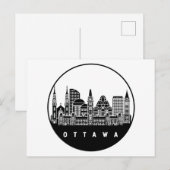 Ottawa Canada Skyline Briefkaart (Voorkant / Achterkant)