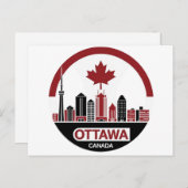 Ottawa Canada Skyline Briefkaart (Voorkant / Achterkant)