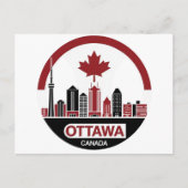 Ottawa Canada Skyline Briefkaart (Voorkant)