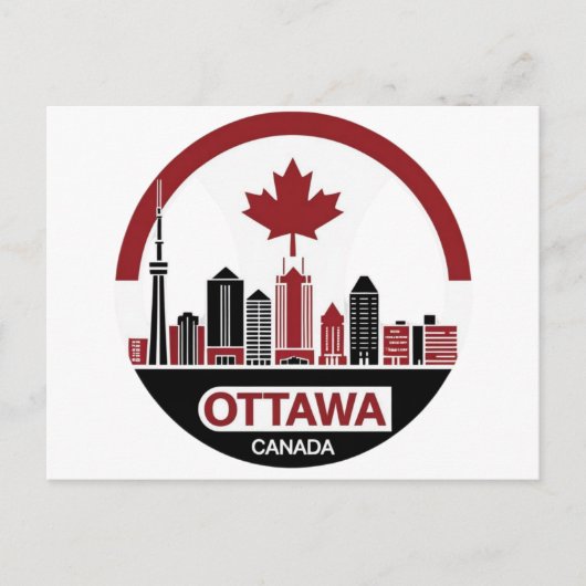 Ottawa Canada Skyline Briefkaart (Voorkant)