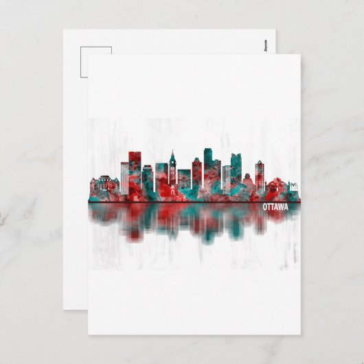 Ottawa Canada Skyline Feestdagenkaart (Voorkant / Achterkant)