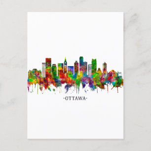 Ottawa Canada Skyline Feestdagenkaart
