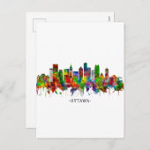 Ottawa Canada Skyline Feestdagenkaart (Voorkant / Achterkant)