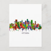 Ottawa Canada Skyline Feestdagenkaart (Voorkant)