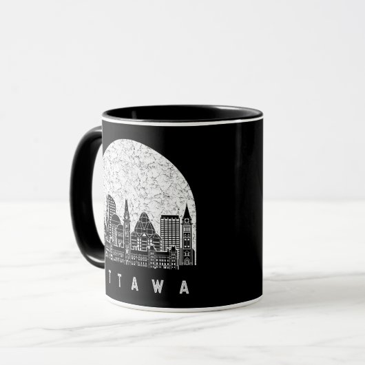 Ottawa Canada Skyline Mok (Voorkant links)
