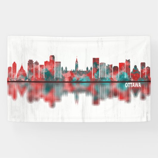 Ottawa Canada Skyline Spandoek (Horizontaal)