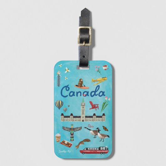 Ottawa Canada Summer Greetings  Bagagelabel (Voorkant (verticaal))