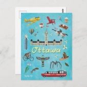 Ottawa Canada Summer Greetings Briefkaart (Voorkant / Achterkant)