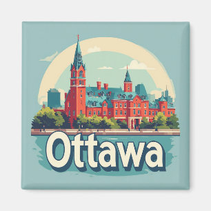 🧲 Ottawa Canada Vakantie Aandenken Voor Reizigers Magneet