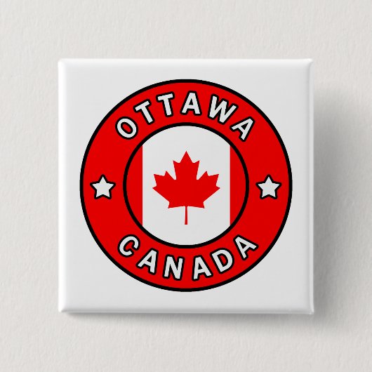 Ottawa Canada Vierkante Button 5,1 Cm (Voorkant)