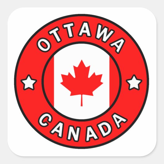 Ottawa Canada Vierkante Sticker (Voorkant)