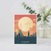 Ottawa Canada Vintage Reisillustratie retro Briefkaart (Staand voorkant)