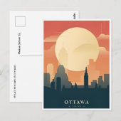 Ottawa Canada Vintage Reisillustratie retro Briefkaart (Voorkant / Achterkant)