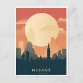 Ottawa Canada Vintage Reisillustratie retro Briefkaart (Voorkant)