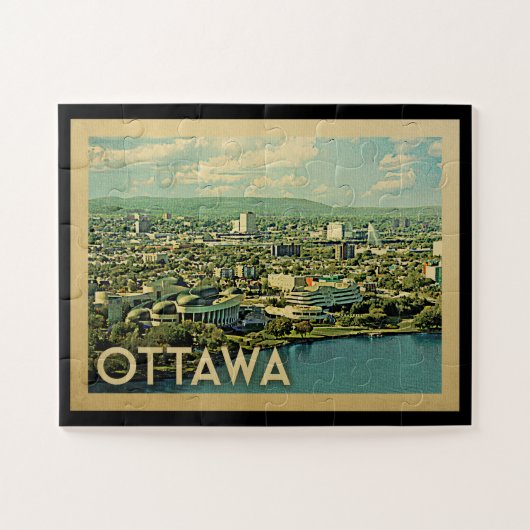 Ottawa Canada Vintage Travel Legpuzzel (Horizontaal)