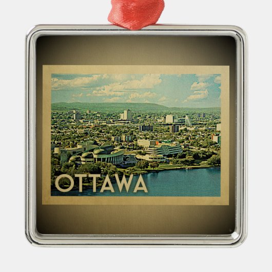 Ottawa Canada Vintage Travel Ornament (Voorkant)