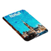 Ottawa Canada Vintage Travel Waterverf Magneet (Rechterzijde)