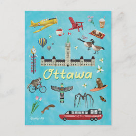 Ottawa Canada Zomer Groeten Briefkaart